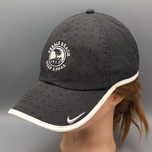 Pebble Beach Golf Links Hat Nike Cap Black Polka Dots Strapback OSFM